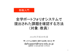 全学ポートフォリオシステムで 提出された課題を確認する方法 （対象：教員）