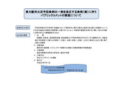 東大阪市火災予防条例の一部を改正する条例（案）に伴う パブリック