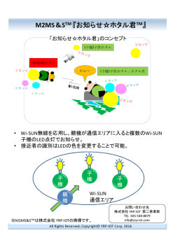 『お知らせ  ホタル君』©2016 YRP