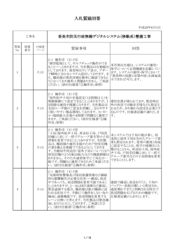 質疑回答 - 香美市