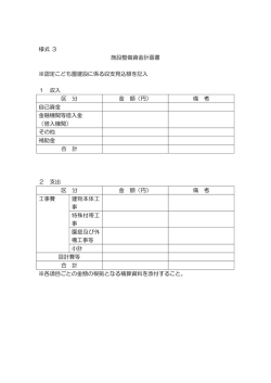 様式3 施設整備資金計画書 [PDFファイル／57KB]
