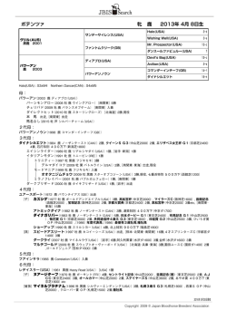 ポテンツァ 牝 鹿 2013年 4月 8日生
