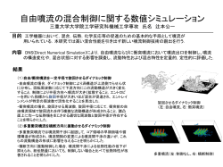 自由噴流の混合制御に関する数値シミュレーション 三重大学大学院工学