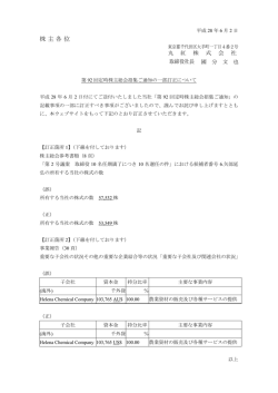 株主各位