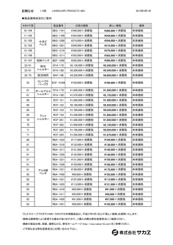 製品価格改定のご案内