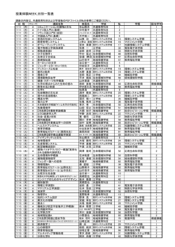 授業体験WEEK_日別一覧表