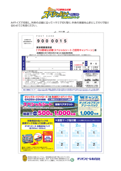 専用応募用紙 - オリオンビール