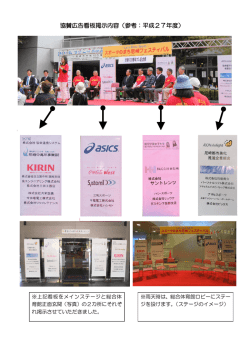 協賛広告看板掲示内容（参考：平成27年度）