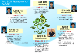 Ryu SDN Framework/GoBGP コミュニティに貢献するSIC主要メンバ