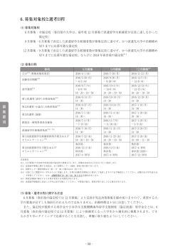 6．募集・選考日程と募集対象校
