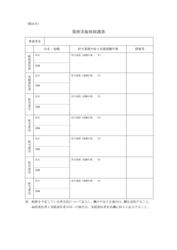 業務実施体制調書 [PDFファイル／66KB]