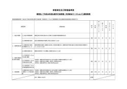 評価項目及び評価基準表