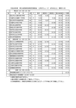 集合時間には楽器を持って集合して下さい。 ※打楽器奏者は