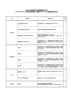 北杜市水道事業中長期整備計画及び アセットマネジメント策定業務委託