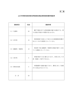 別 紙 山口市南部地域資源活用提案型実証業務提案書評価基準