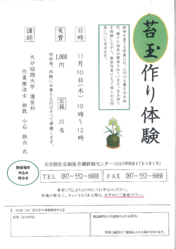 苔玉作り体験 - 大分県社会福祉介護研修センター