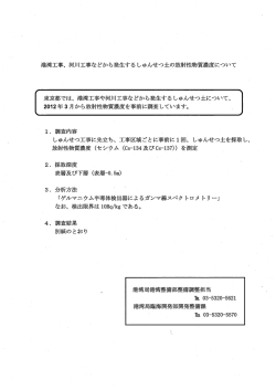 Page 1 港湾工事、河川工事などから発生するしゆんせつ土の放射性