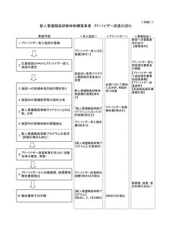 新人看護職員研修体制構築事業 アドバイザー派遣の流れ