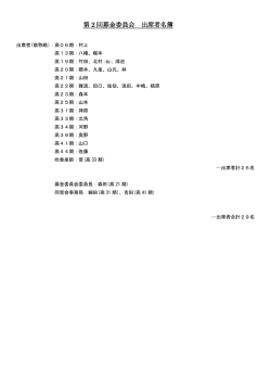募金委員会出席者名はこちら