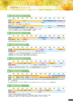 初期研修スケジュール