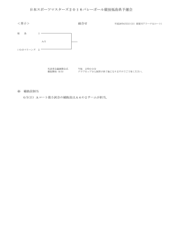 日本スポーツマスターズ2016バレーボール競技福島県予選会
