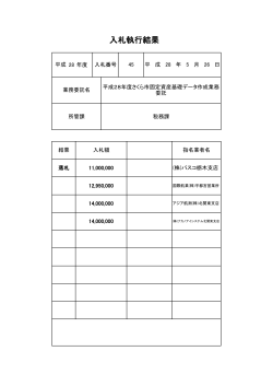 入札執行結果