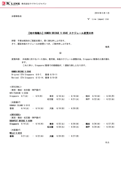 HUMEN BRIDGE V.054E スケジュール変更の件