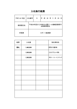 入札執行結果