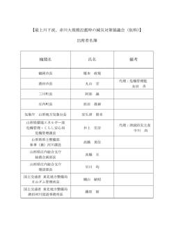 出席者名簿 - 国土交通省 東北地方整備局