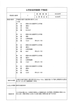公有財産明細書（売却区分2 宅地）