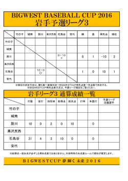 岩手予選リーグ3