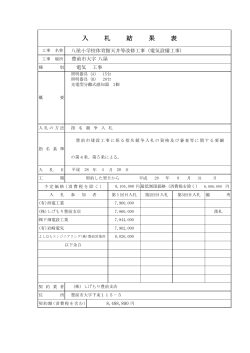 八屋小学校体育館天井等改修工事（電気設備工事）（PDF：79KB）