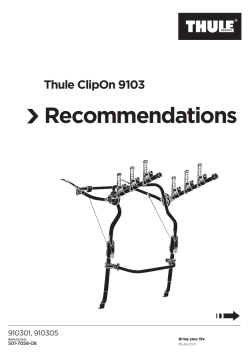 Thule ClipOn 9103 Recommendations