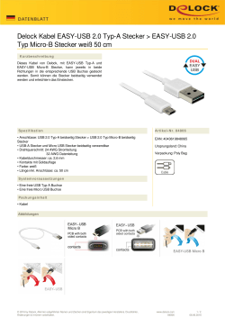 Delock Kabel EASY-USB 2.0 Typ-A Stecker > EASY