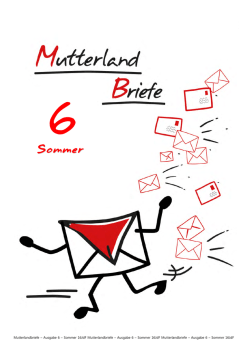 Mutterlandbriefe Ausgabe 6