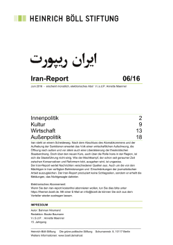 Iran-Report 06/16 - Heinrich-Böll