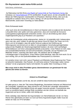 Ein Keynesianer weist meine Kritik zur&uuml;ck