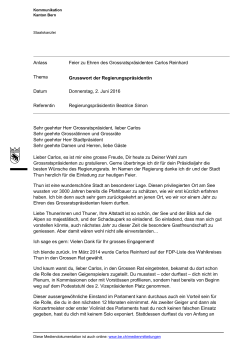 Grusswort der Regierungspr&auml;sidentin Beatrice Simon
