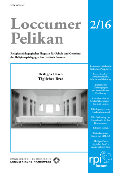 Loccumer Pelikan 2/2016 - Religionspädagogisches Institut Loccum