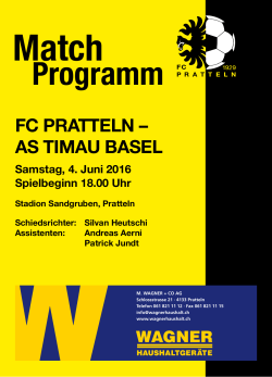Programm - FC Pratteln