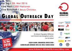 Global Outreach Day Flyer 2016 Schweiz