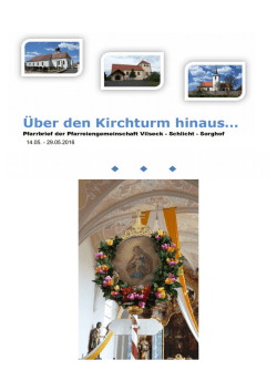 Pfarrbrief vom 14. Mai bis 29. Mai 2016