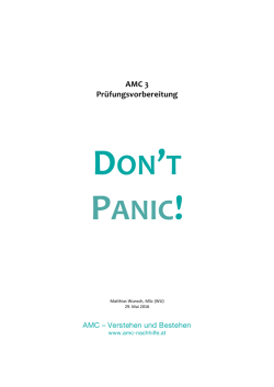 der Kursunterlagen für den Kurs AMC 3