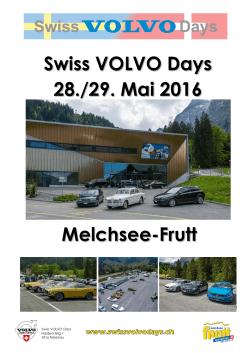 Sponsorenmappe Swiss VOLVO Days 2016