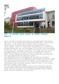 IHK: 13 Prozent mehr Azubis im S&uuml;den Sachsen