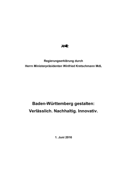 Regierungserklärung - Baden