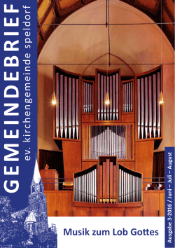 GEMEINDEBRIEF - Ev. Kirchengemeinde Speldorf