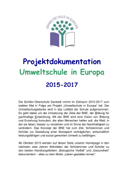Projektdokumentation Umweltschule in Europa