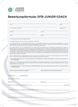 Bewerbungsformular DFB-JUNIOR