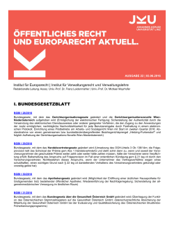 Öffentliches Recht und Europarecht – Aktuell